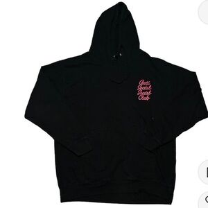 Black and neon pink anti social social club hoodie